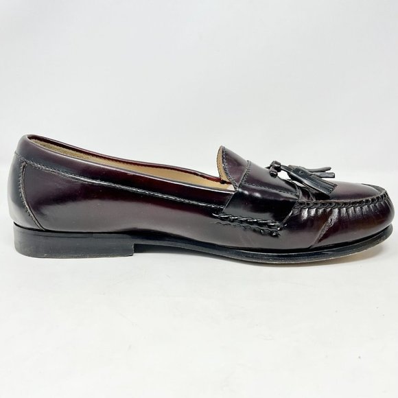 Cole Haan Mens F3 3507 Pinch Burgundy Tassel Loafer Slip On Dress Men's 11 M GUC - Picture 4 of 11